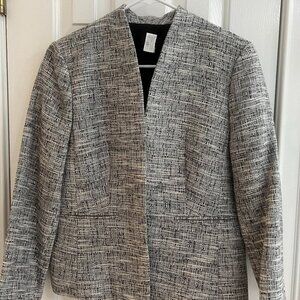 J.Crew Going Out Blazer in Black and White Tweed - Size 12